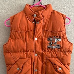 Cowboy Hardware Kids Orange Puffer Vest